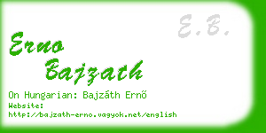 erno bajzath business card